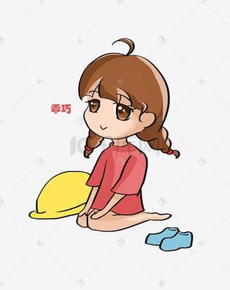 跪坐图片素材_开学季女孩跪坐乖巧