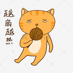 疑问猫猫表情图片_夏日橘猫可爱挑衅表情包