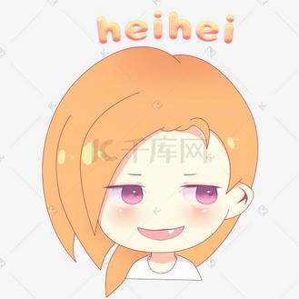 小女孩可爱头像表情坏笑