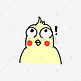 震惊可爱手绘黄色鹦鹉表情包