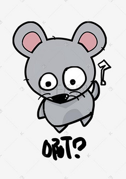 卡通手绘动物形象图片_老鼠土匪鼠Q版卡通角色动物形象
