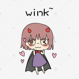 可爱蝙蝠小精灵wink表情包