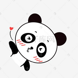 小熊猫表情图片_Q版可爱卡通歪头小动物表情包小