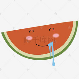 流口水的卡通表情图片_好吃到流口水西瓜表情包