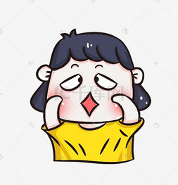 斗鸡眼的卡通小女孩表情包