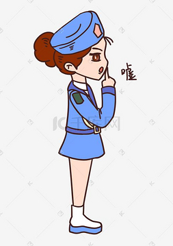 表情建军节军人插画