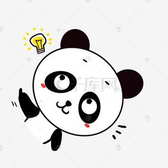 q版可爱卡通歪头小动物表情包小熊猫灵感