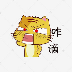 怎么了图片_咋地无尾小黄猫表情包