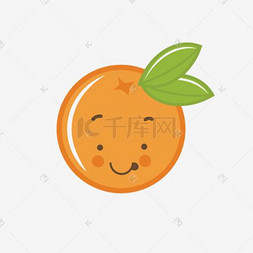 水果种植图片_手绘可爱桔子图标表情