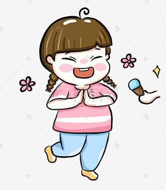 夏季小女孩开心吃冰棍表情包
