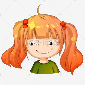 手绘小女孩坏笑表情