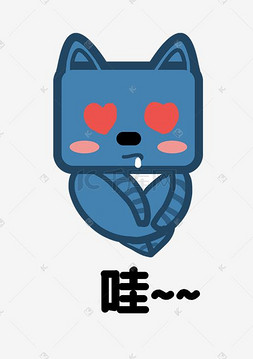 q版卡通猫图片_小猫方脸猫Q版卡通角色动物形象