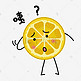 柠檬片表情咦插画