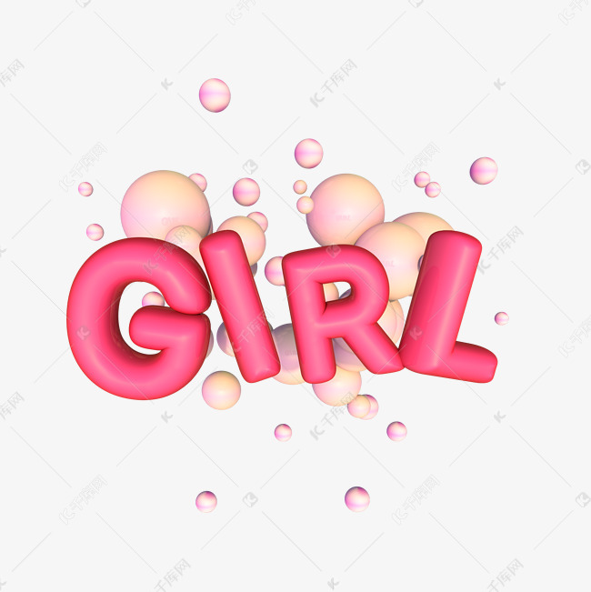 千库艺术文字频道为girl红色图形艺术字体提供免费下载的机会,更多