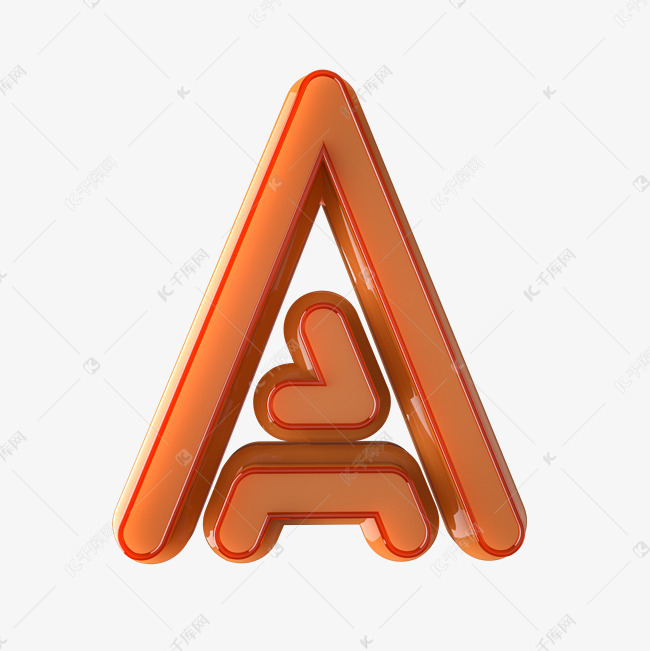 3d创意英文字母玉石效果a艺术字设计图片-千库网