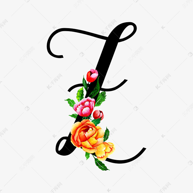 创意手绘手写体字母z