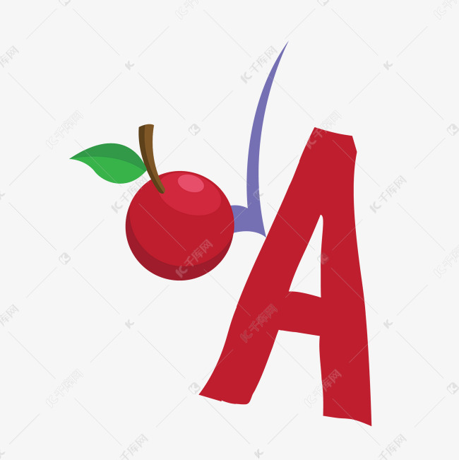 创意字母a早教素材