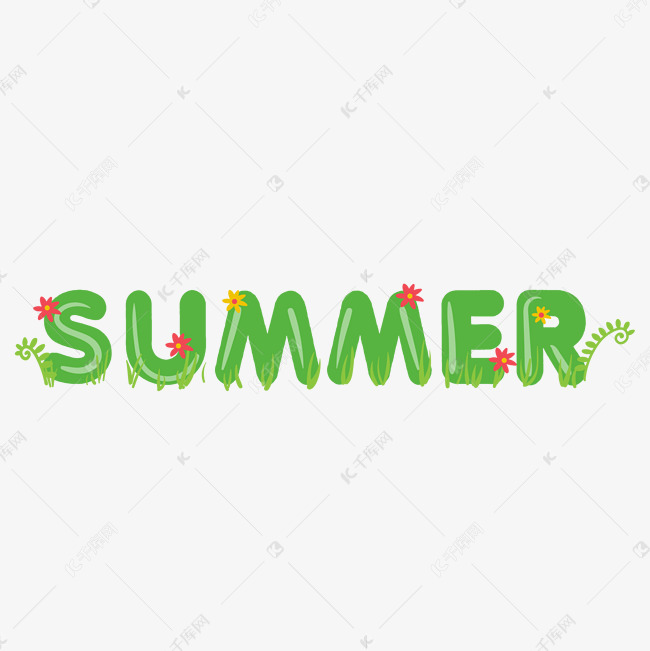 summer夏日海滩字体素材