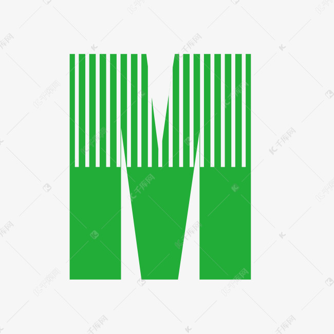 创意凹字体字母m艺术字设计图片-千库网