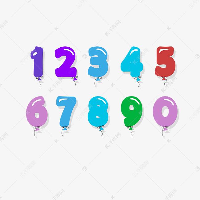创意糖果气球艺术数字