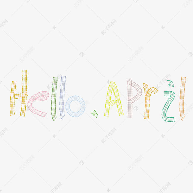 hello,april字母创意设计矢量图艺术字设计图片