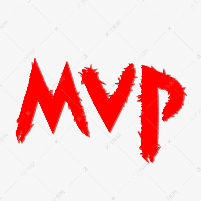 mvp红色c4d艺术字艺术字设计图片-千库网