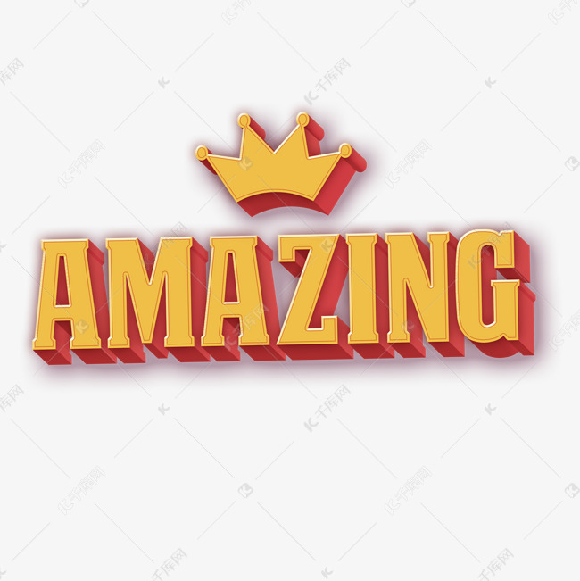 amazing惊讶语气字母卡通字体