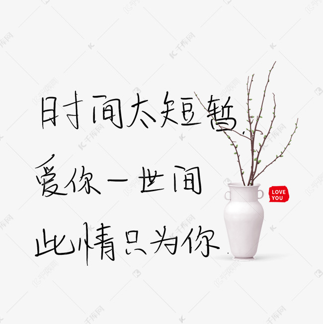 时间太短暂爱你一世间此情只为你