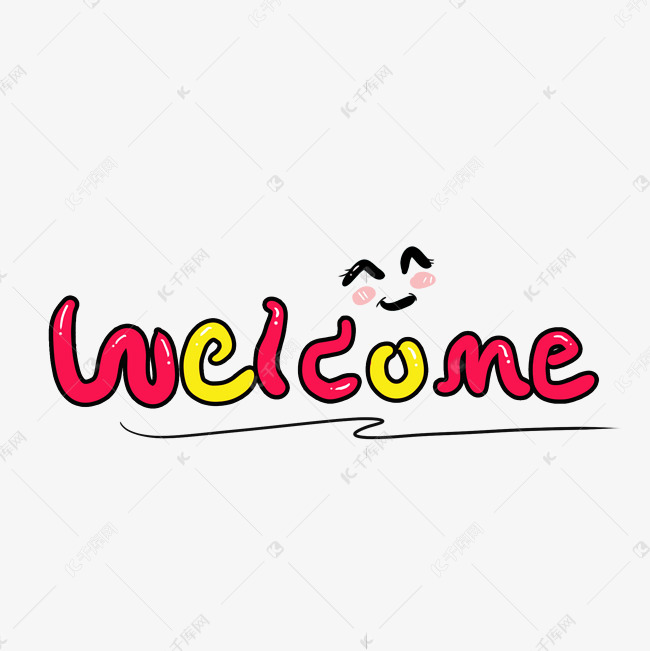 艺术字库 欢迎光临 welcome可爱涂鸦风字体来源:作者自己创作的艺术