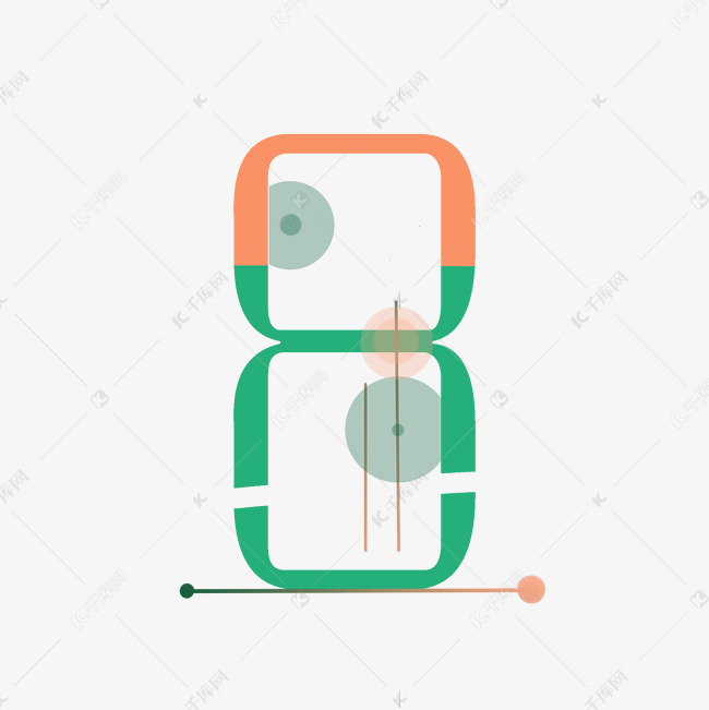 小清新商务数字8