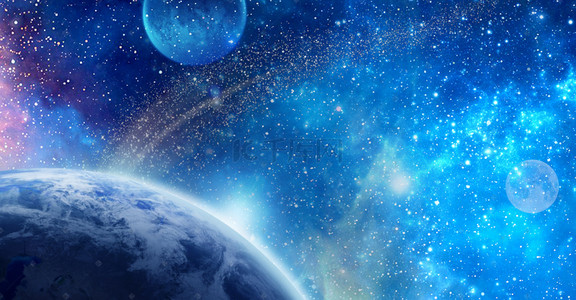星空地球创意背景合成