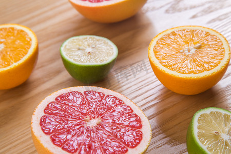 西柚柠檬橙子摄影图