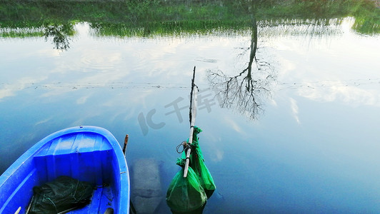 池塘小清新文风景乡村摄影图