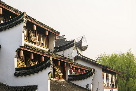 江南古镇中国风摄影照片_古镇特色建筑房屋摄影图