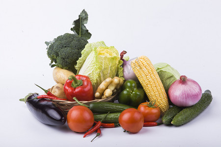 蔬菜白菜玉米摄影图