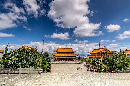 云南大理宗圣寺旅游摄影图