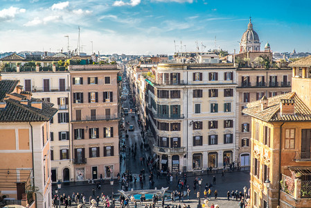 市区摄影照片_鸟瞰罗马市区摄影图