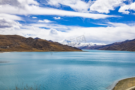 解放西藏摄影照片_西藏纳木措湖风景区摄影图