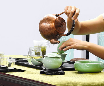 茶艺商用摄影照片_中式茶艺摄影图