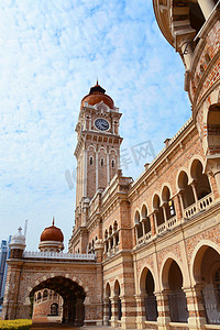视觉中钟楼国摄影照片_马来西亚独立广场法院钟楼摄影图
