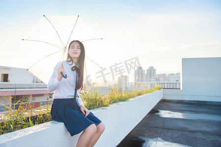 风景摄影照片_深圳大学文艺少女