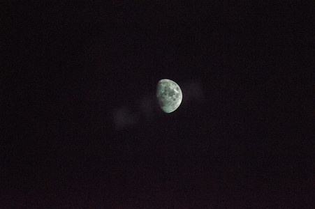 有表情的月亮摄影照片_夜晚月亮摄影图