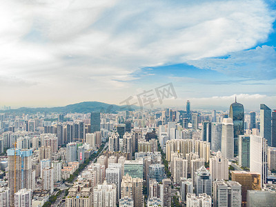 航拍广州城市群摄影图