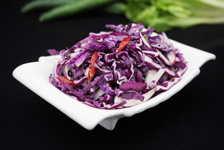 餐饮美食紫甘蓝沙拉摄影图