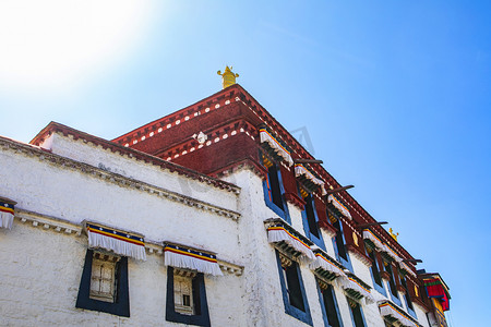 西藏寺院建筑景观摄影图