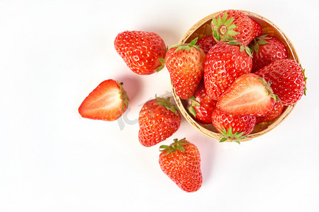 草莓果肉雪糕摄影照片_草莓摄影图