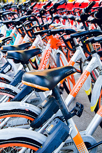 哈喽单车摄影照片_共享单车城市摩拜摄影图