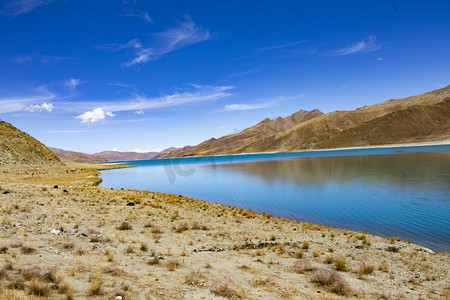 西藏纳木措湖风景区摄影图