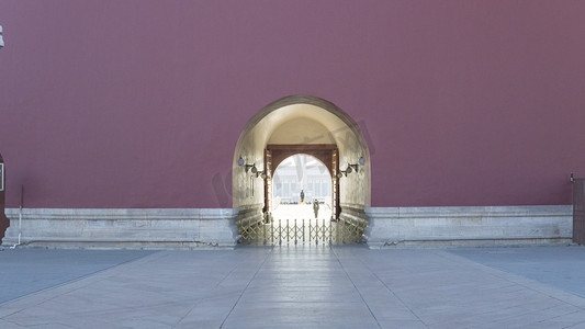 紫禁城摄影照片_天安门城楼门洞摄影图
