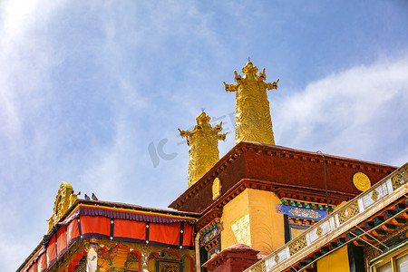西藏布达拉宫寺院摄影图